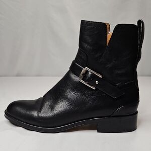 Rag & Bone Abel Moto Black Leather Boots Size 38.5 US Size 8.5